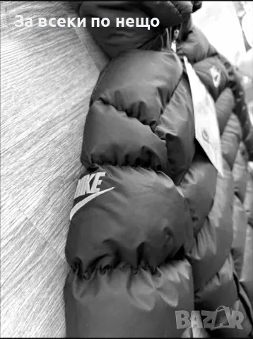 Мъжко черно зимно яке с бродирано лого Nike и махаща се качулка Код B344, снимка 3 - Якета - 48060879