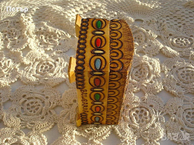 Нова дървена кутия  бижута - с пирография, снимка 5 - Колекции - 52752082