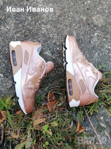 Оригинални маратонки  Nike Air Max 90 GS ‘Metallic Bronze’  номер 37,5-38, снимка 5 - Маратонки - 37449907