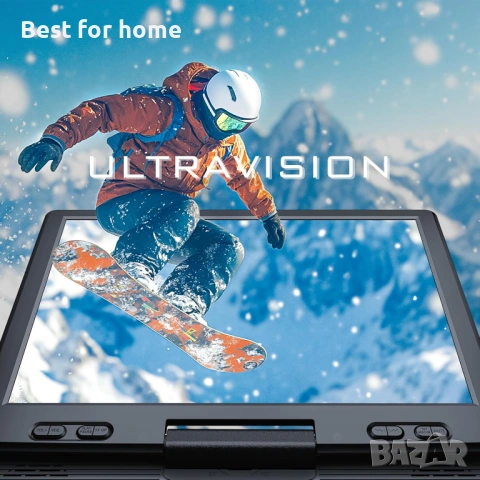 MYDASH14.9''Преносим DVD плейър с 12.5" въртящ се екран – акумулаторен DVD плейър за кола, снимка 2 - Друга електроника - 53407445