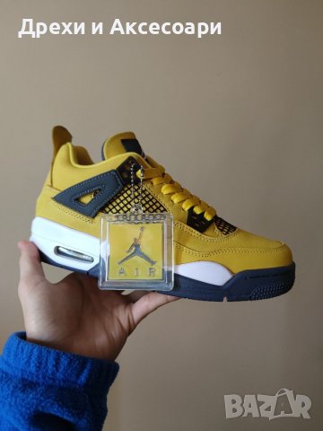 Nike Air Jordan 4 Retro Lightning Yellow Pikachu Нови Кецове Обувки Маратонки Размер 39 , снимка 3 - Кецове - 38295780