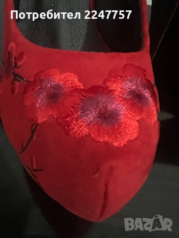 Нови червени и черни обувки официални, снимка 9 - Дамски обувки на ток - 52662862