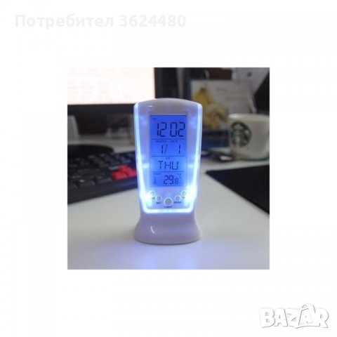 Дигитален, диоден, настолен, LED часовник,, снимка 3 - Други стоки за дома - 39953950