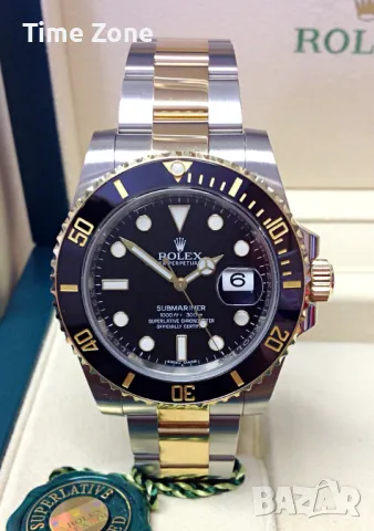 Rolex Submariner 40mm Yellow Gold Black Dial Ceramic Automatic Различни Варианти, снимка 11 - Мъжки - 48183672