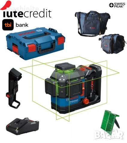 Лазерен нивелир зелен линеен кръгов GLL 18V-120-33 CG 1xProCore 4.0Ah L-boxx Bosch