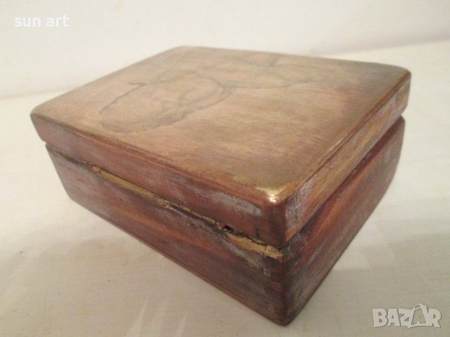 стара дървена кутийка с ангелче, снимка 4 - Декорация за дома - 37125120