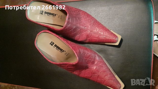 Червени чехли на ток, снимка 1