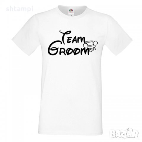 Мъжка тениска за ергенско парти TEAM GROOM Disney 01
