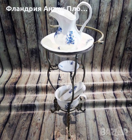 Английски комплект за баня "Staffordshire" (Син) , снимка 6 - Декорация за дома - 35097274