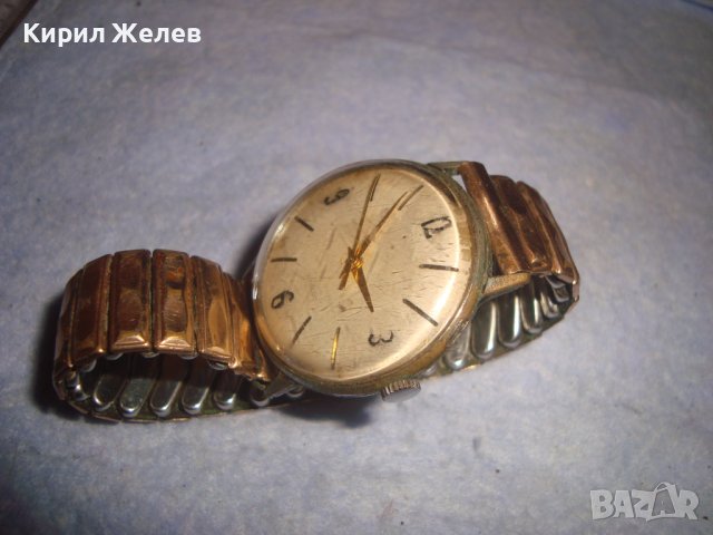 СТАР МЪЖКИ РЯДЪК НЕМСКИ или ШВЕЙЦАРСКИ РЕТРО ЧАСОВНИК ИНКАБЛОК с РАЗТЕГАЕМА ПОЗЛАТЕНА ВЕРИЖКА 28400, снимка 3 - Антикварни и старинни предмети - 37349327