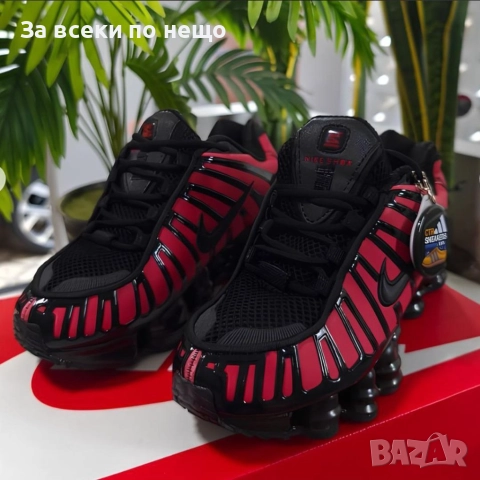 Nike Shox TL Black & Red Thermoreactive Мъжки Маратонки С Кутия👟Мъжки Спортни Обувки Код S21