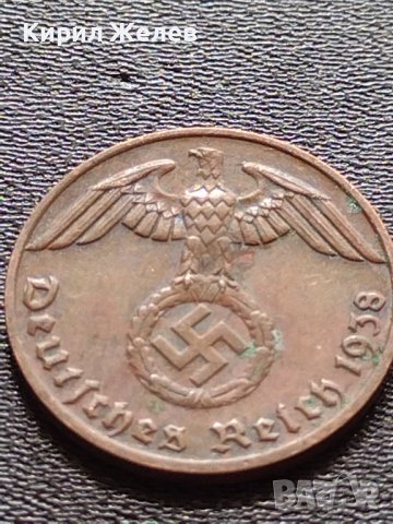 Две монети 1 райхспфенинг 1938г. / 1 райхспфенинг 1941г. Трети райх с СВАСТИКА редки 17385, снимка 7 - Нумизматика и бонистика - 40650393