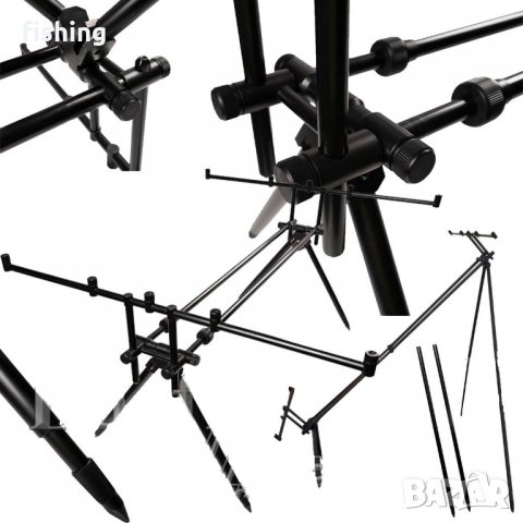 ПРОМО Шаранджийска стойка за 3/4/5 въдици FL 178-5 , снимка 2 - Екипировка - 32282291