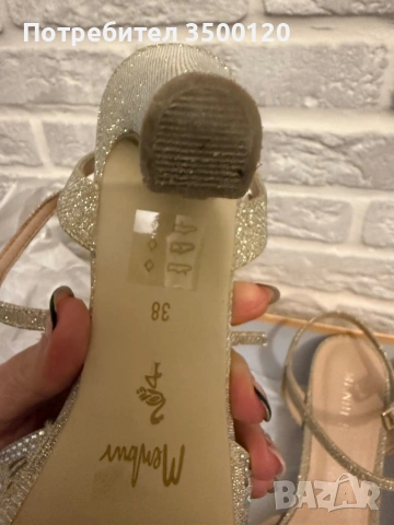 Елегантни сандали с камъни, снимка 5 - Сандали - 53487184