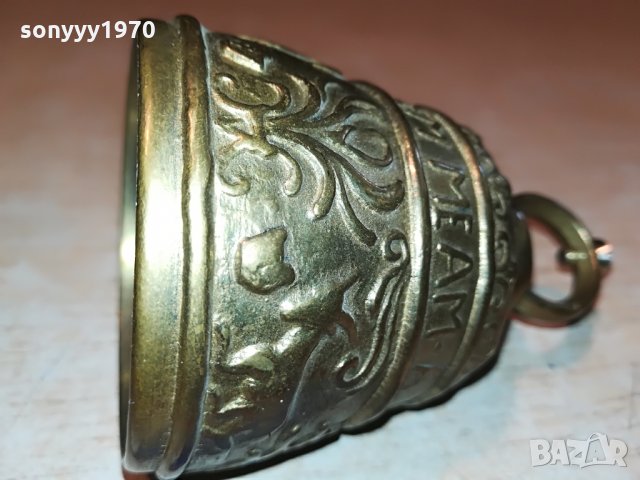 камбана-10х7см мед/месинг внос германия 2107211223, снимка 18 - Антикварни и старинни предмети - 33584324