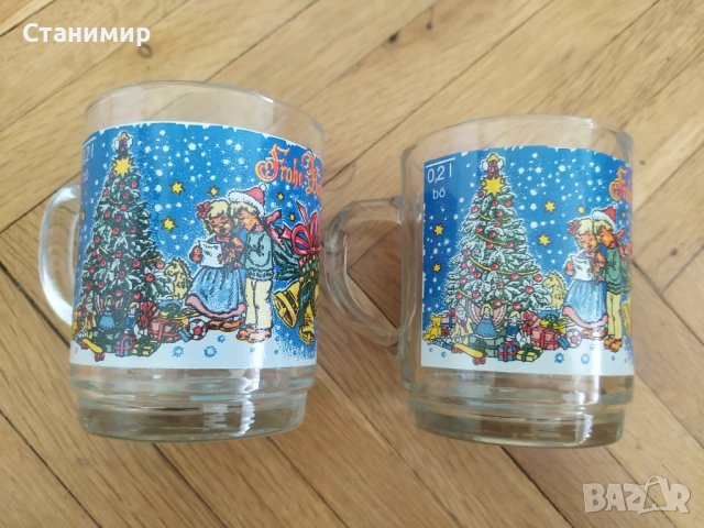 Коледни чаши - стъклени - 2 бр., снимка 2 - Чаши - 43183765