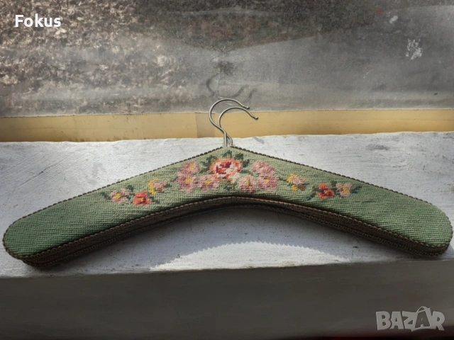 Уникални стари антикварни закачалки плетени тъкани фъкани, снимка 4 - Антикварни и старинни предмети - 53443582