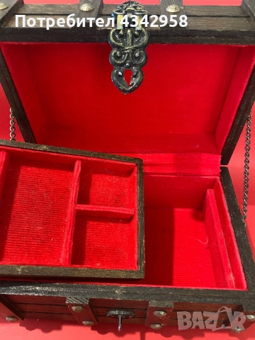 Старинна дървена кутия за бижута., снимка 6 - Антикварни и старинни предмети - 52532778
