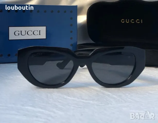 GUCCI с лого 1:1 дамски слънчеви очила котка 2 цвята, снимка 10 - Слънчеви и диоптрични очила - 47680826