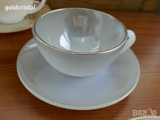 Френски аркопал чаши за чай кафе, снимка 8 - Антикварни и старинни предмети - 36771233