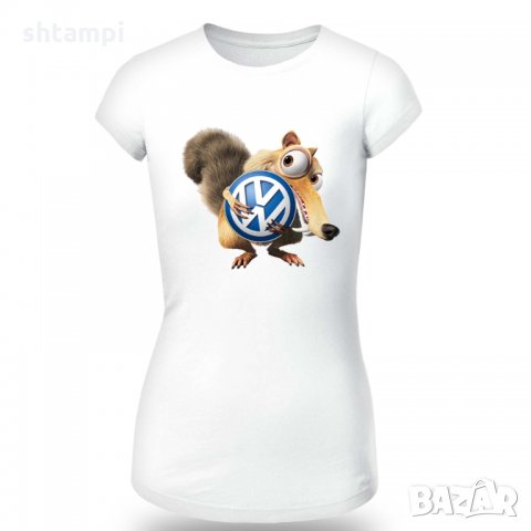 Дамска тениска Volkswagen Scrat, снимка 2 - Тениски - 32858492