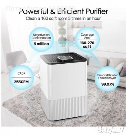 Пречиствател на въздух с хепа филтър Nobebird A8 -  Бял