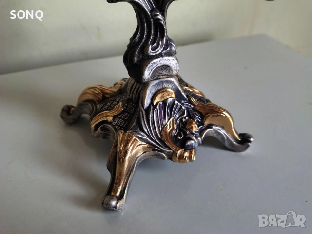 Страхотен Канделабър В Стил Луи XV, снимка 5 - Антикварни и старинни предмети - 52634340