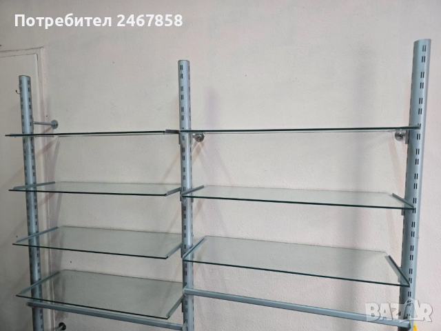 Спешно 4×стъклени рафтове/стелажи за оборудване на магазин, снимка 3 - Оборудване за магазин - 52720111