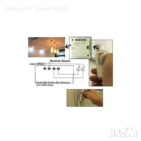 Ключ за осветление с дистанционно управление, снимка 2 - Други стоки за дома - 52904317