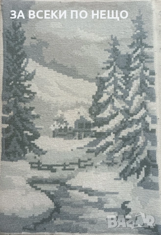 КРАСИВ ГОБЛЕН - ЗИМЕН ПЕЙЗАЖ, снимка 5 - Гоблени - 53486017