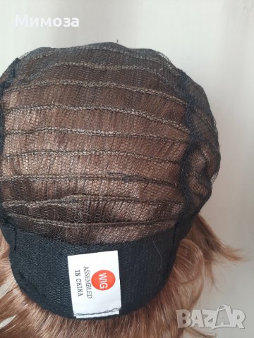 WIG Пепеляво руса, къса,къдрева перука , снимка 5 - Аксесоари за коса - 38338524