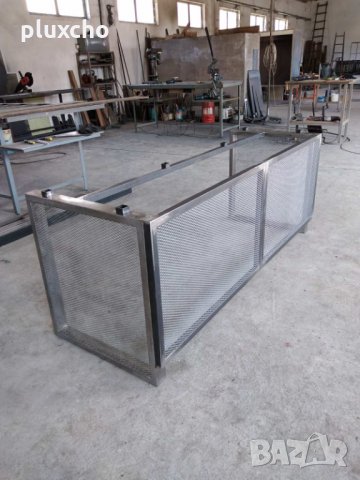 Метални крака за офис бюро с декоративна мрежа, снимка 6 - Стелажи и щандове - 33061209