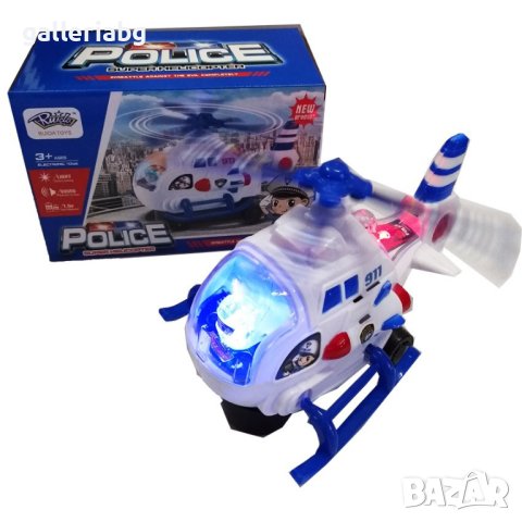 Полицейски хеликоптер, светлини и звуци 