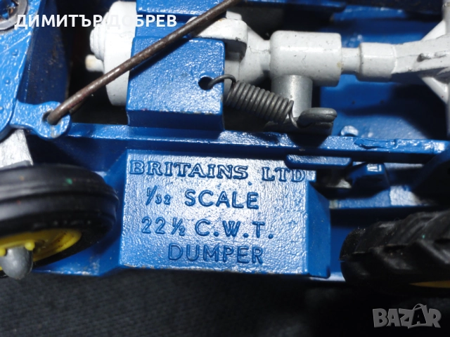 1/32 СТАРА РЕТРО МЕТАЛНА КОЛИЧКА САМОСВАЛ C.W.T. DUMPER BRITAINS LTD, снимка 8 - Колекции - 52361202