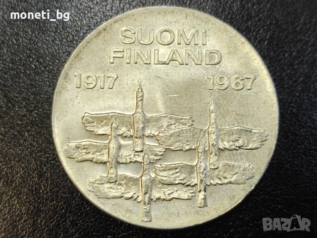 СРЕБРО Финландия 10 марки 1967, снимка 2 - Нумизматика и бонистика - 53556958