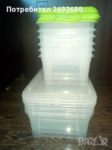 Нови комплекти от 6бр. или от 3бр. прозрачни кутии за съхранение , снимка 13 - Кутии за съхранение - 49368789