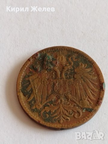 Рядка монета 2 кройцера 1912 година Франц Йозеф 3.14гр. диаметър 1.9см. Австрия - 21200, снимка 4 - Нумизматика и бонистика - 32504307