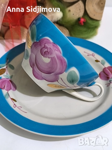 Руски порцелан Дулево двоен сет за чай 