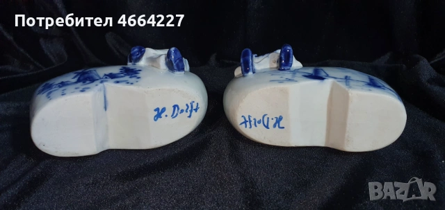 Декоративни порцеланови обувки в стил Делфт , снимка 3 - Други - 53057572