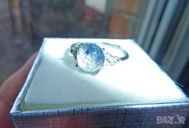 Сребърен пръстен дюмориерит №848 подходящ за подарък, снимка 1 - Пръстени - 43379116