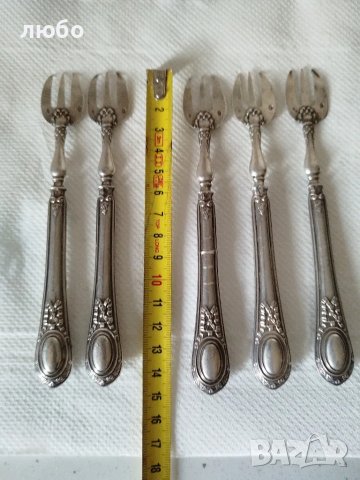 Сребърни Вилички за Сладко,Сребро 0,950, снимка 12 - Антикварни и старинни предмети - 48731070