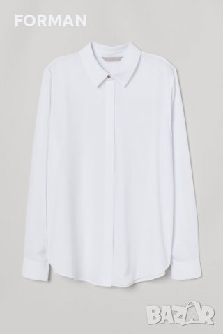 Фина бяла риза с дълъг ръкав - ХС размер , снимка 2 - Ризи - 37852159