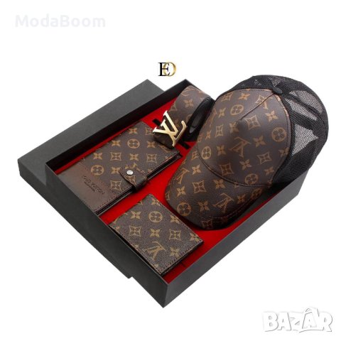 🔝Louis Vuitton модерни мъжки подаръчни комплекти / два модела🔝, снимка 1 - Шапки - 43505806