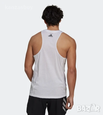 Adidas Run Logo Tank Top - страхотен мъжки потник КАТО НОВ 2ХЛ, снимка 3 - Тениски - 51408082