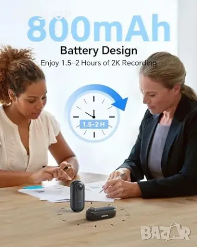 Нова Компактна Мини камера за тяло 2K, 64GB, 120 минути, магнит и щипка, снимка 6 - Камери - 49266555
