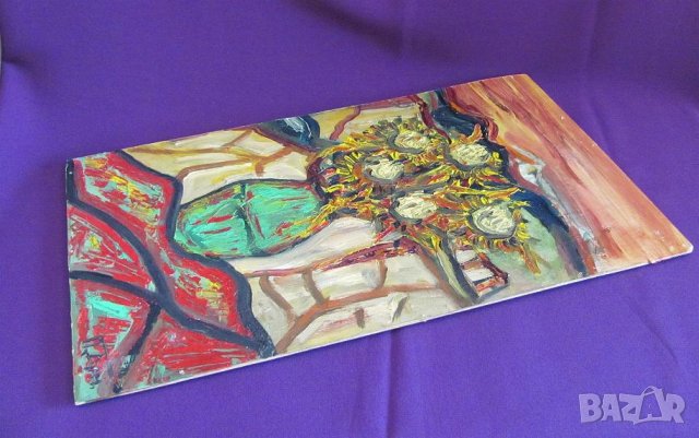 Картина Масло, Платно, Подписана 50х30 см., снимка 8 - Картини - 43127618