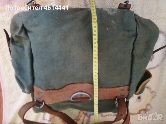  ЛОВНА ЧАНТА раница  40х50 см БРЕЗЕНТ ПОЧТИ НОВА, снимка 4 - Екипировка - 52119872