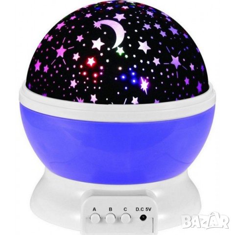 Нощна лампа, светлинни ефекти, нощно небе, RGB, 5VDC, батерии, снимка 1