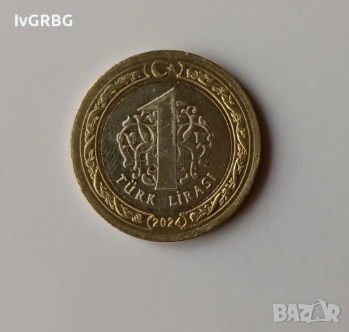 1 лира 2024 Турция турска монета С НАМАЛЕНО ТЕГЛО 6.6 ГРАМА , НЕ 8,2, снимка 3 - Нумизматика и бонистика - 50660761