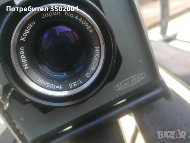 Marshall Press Camera Ролфилм 6х9 камера + Nikkor-Q Nippon Kogaku 105 mm обектив, снимка 5 - Камери - 50983201